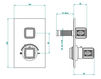 Thermostatic mixer THG Bathroom A2L.5300B Métropolis black crystal Contemporary / Modern