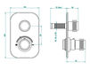 Built-in mixer THG Bathroom U4B.5300B Diplomate grooved rings Contemporary / Modern