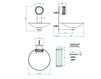 Glass holder THG Bathroom U4C.546GM Diplomate roped rings Contemporary / Modern