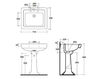 Wash basin with pedestal Galassia Ethos 8400M Contemporary / Modern