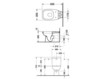 Floor mounted toilet Duravit D-code 211809 00 002 Contemporary / Modern