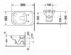 Wall mounted toilet Duravit 1930 Series 018209 00 00 Contemporary / Modern