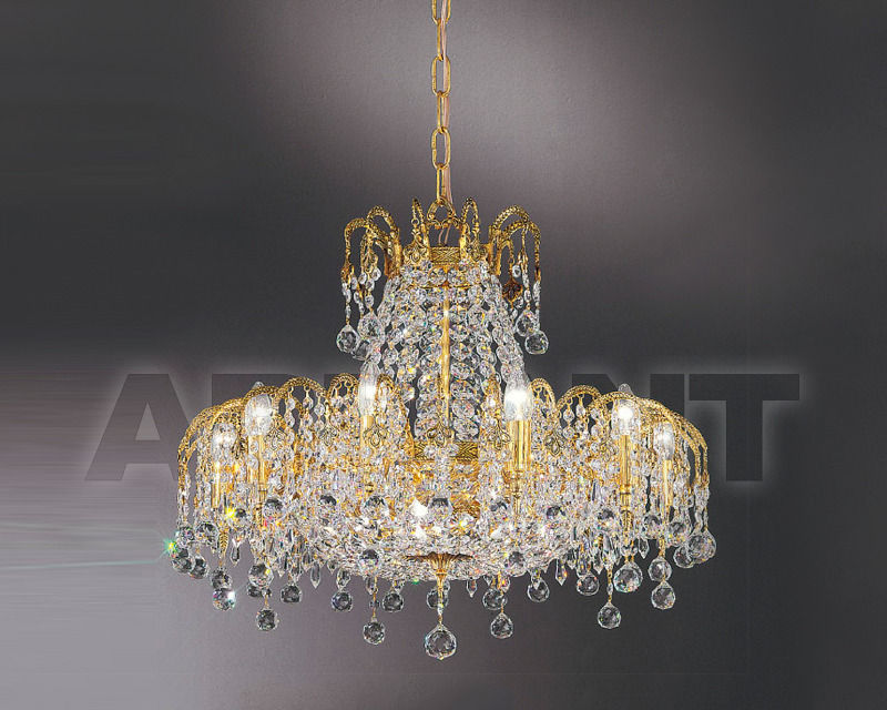 Buy Сhandelier Asfour Crystal Crystal 2013 CH 764/67/15 Gold Patina.Oct*Ball*Drop