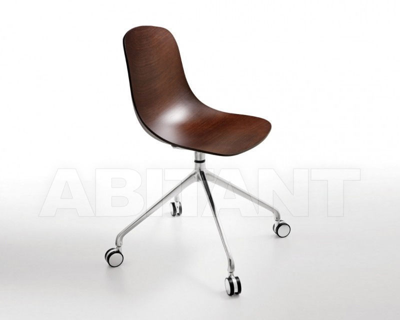 Buy Chair Infiniti Design Indoor PURE LOOP 3D WOOD SWIVEL WITH CASTORS