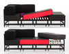 Couch Easy Pieces Bruehl 2014 62121 Blackred Contemporary / Modern