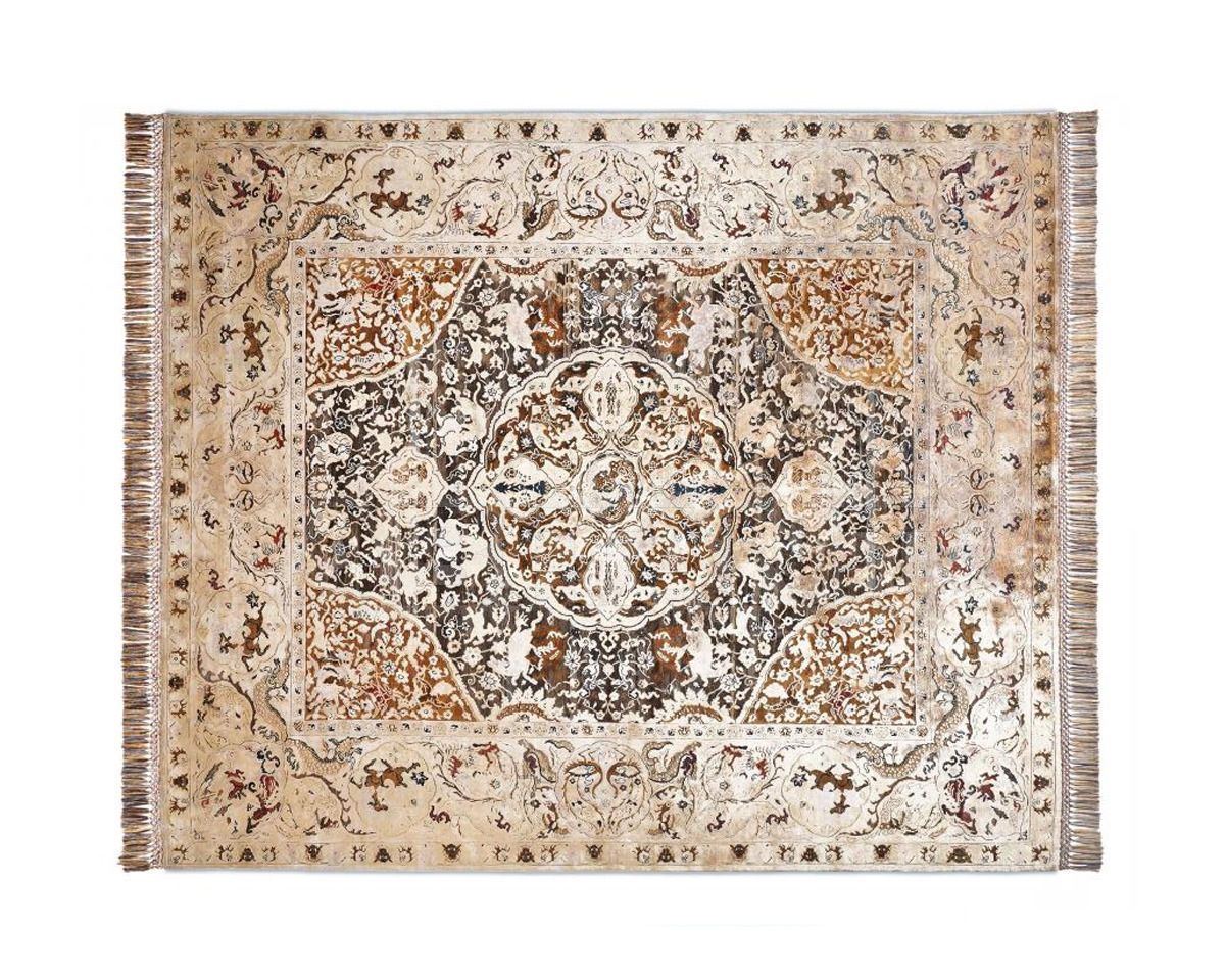 Buy Modern carpet Rug Star Oxidized Hunter No. 01 | DeepPurple | SilkFringes 