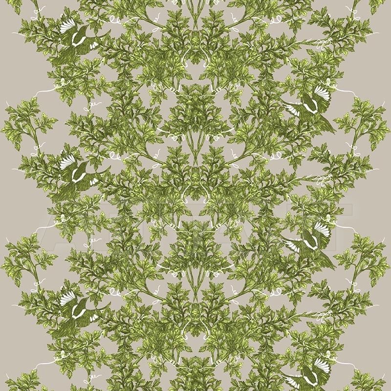 Buy Portiere fabric TWO IN A BUSH - ACID GREEN Timorous beasties Raeberry TWB/1614/02
