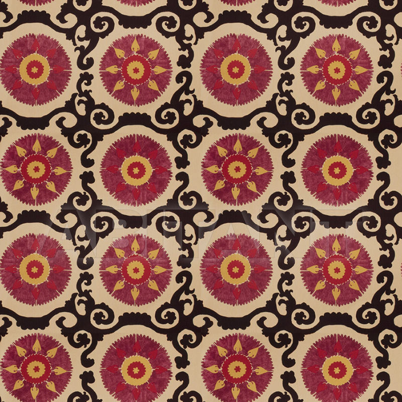 Buy Interior fabric  Kaftan Suzani Mulberry Fabricut Isabelle De Borchgrave 4603102